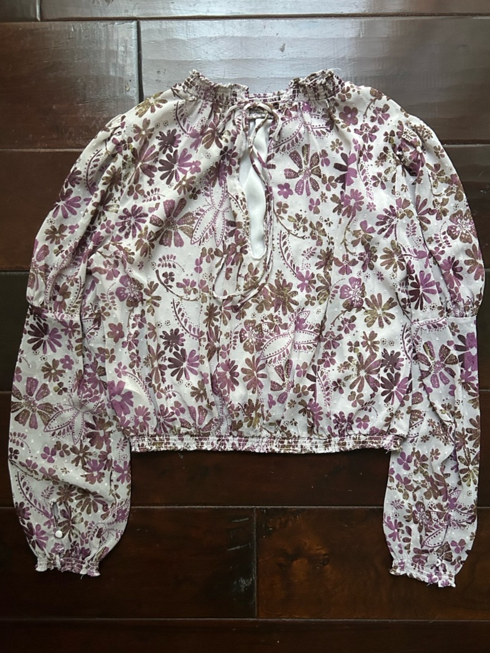 Free People Floral Blouse, Size Medium